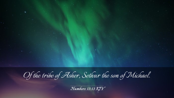 Picture 03 - Numbers 13:13 KJV Desktop Wallpaper - Of the tribe of Asher, Sethur the son of - Desktop Bible Verse Wallpaper