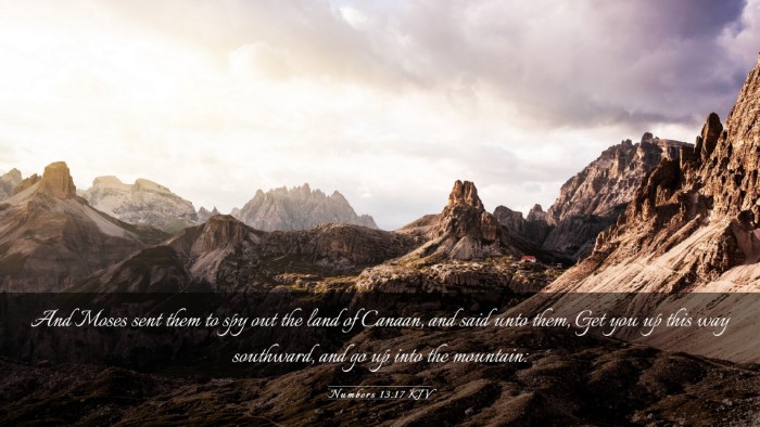 Picture 03 - Numbers 13:17 KJV Desktop Wallpaper - And Moses sent them to spy out the land of - Desktop Bible Verse Wallpaper
