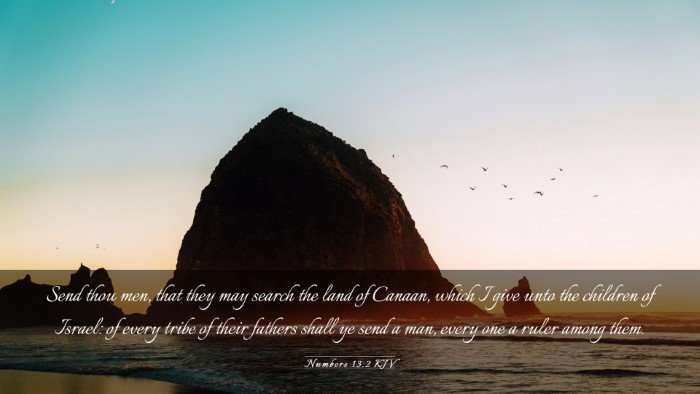 Picture 03 - Numbers 13:2 KJV Desktop Wallpaper - Send thou men, that they may search the land of - Desktop Bible Verse Wallpaper