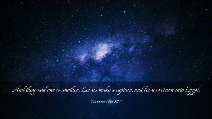 Picture 03 - Numbers 14:4 KJV Desktop Wallpaper - And they said one to another, Let us make a - Desktop Bible Verse Wallpaper