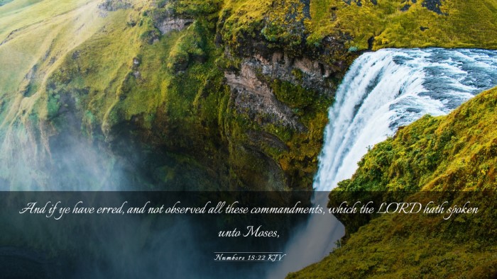 Picture 03 - Numbers 15:22 KJV Desktop Wallpaper - And if ye have erred, and not observed all these - Desktop Bible Verse Wallpaper