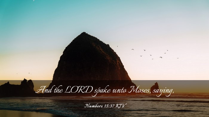 Picture 03 - Numbers 15:37 KJV Desktop Wallpaper - And the LORD spake unto Moses, - Desktop Bible Verse Wallpaper