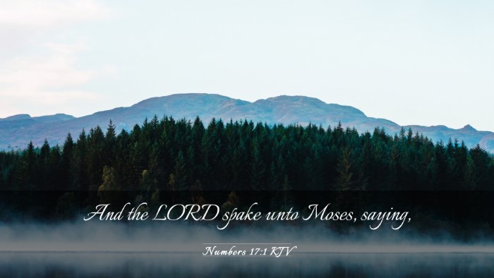 Picture 03 - Numbers 17:1 KJV Desktop Wallpaper - And the LORD spake unto Moses, - Desktop Bible Verse Wallpaper