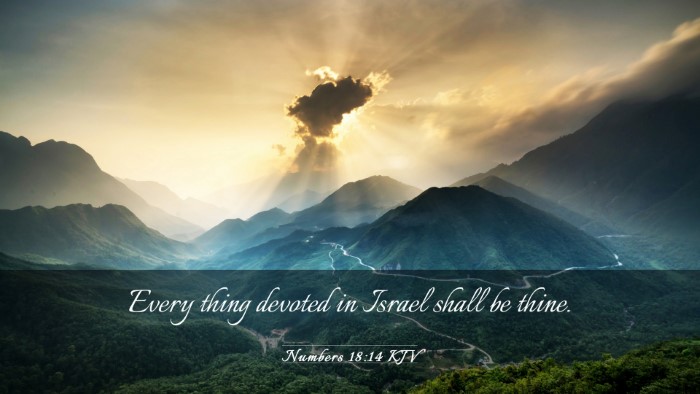 Picture 03 - Numbers 18:14 KJV Desktop Wallpaper - Every thing devoted in Israel shall be - Desktop Bible Verse Wallpaper