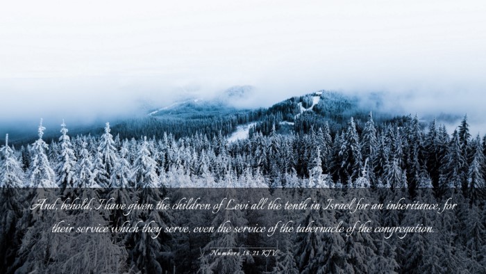 Picture 03 - Numbers 18:21 KJV Desktop Wallpaper - And, behold, I have given the children of Levi - Desktop Bible Verse Wallpaper