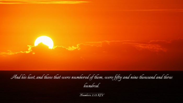 Picture 03 - Numbers 2:13 KJV Desktop Wallpaper - And his host, and those that were numbered of - Desktop Bible Verse Wallpaper