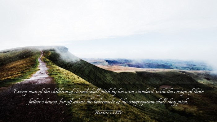 Picture 03 - Numbers 2:2 KJV Desktop Wallpaper - Every man of the children of Israel shall pitch - Desktop Bible Verse Wallpaper