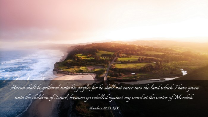 Picture 03 - Numbers 20:24 KJV Desktop Wallpaper - Aaron shall be gathered unto his people: for he - Desktop Bible Verse Wallpaper
