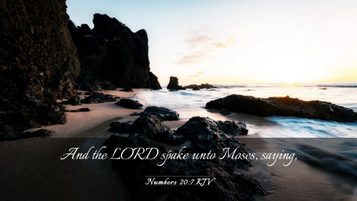 Picture 03 - Numbers 20:7 KJV Desktop Wallpaper - And the LORD spake unto Moses, - Desktop Bible Verse Wallpaper