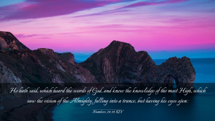 Picture 03 - Numbers 24:16 KJV Desktop Wallpaper - He hath said, which heard the words of God, and - Desktop Bible Verse Wallpaper