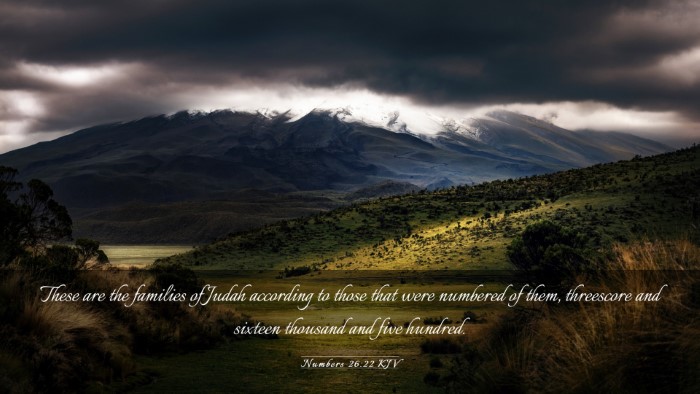 Picture 03 - Numbers 26:22 KJV Desktop Wallpaper - These are the families of Judah according to - Desktop Bible Verse Wallpaper