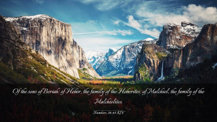 Picture 03 - Numbers 26:45 KJV Desktop Wallpaper - Of the sons of Beriah: of Heber, the family of - Desktop Bible Verse Wallpaper