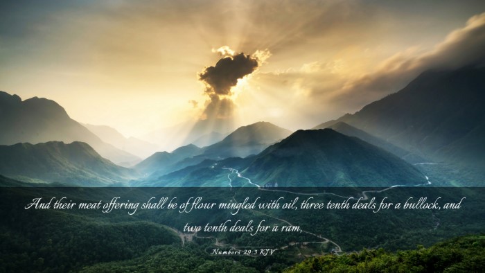 Picture 03 - Numbers 29:3 KJV Desktop Wallpaper - And their meat offering shall be of flour mingled - Desktop Bible Verse Wallpaper