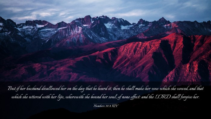 Picture 03 - Numbers 30:8 KJV Desktop Wallpaper - But if her husband disallowed her on the day that - Desktop Bible Verse Wallpaper