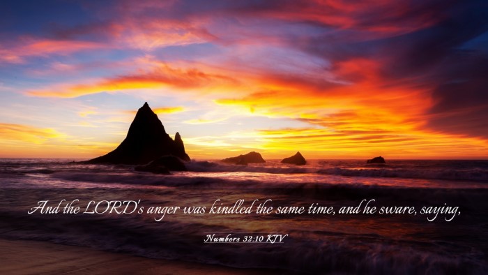 Picture 03 - Numbers 32:10 KJV Desktop Wallpaper - And the LORD's anger was kindled the same time, - Desktop Bible Verse Wallpaper