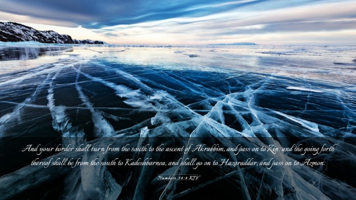 Picture 03 - Numbers 34:4 KJV Desktop Wallpaper - And your border shall turn from the south to the - Desktop Bible Verse Wallpaper