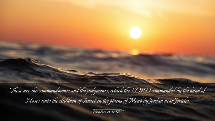 Picture 03 - Numbers 36:13 KJV Desktop Wallpaper - These are the commandments and the judgments, - Desktop Bible Verse Wallpaper