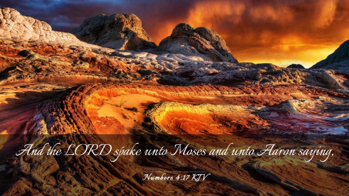 Picture 03 - Numbers 4:17 KJV Desktop Wallpaper - And the LORD spake unto Moses and unto Aaron - Desktop Bible Verse Wallpaper