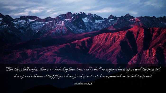 Picture 03 - Numbers 5:7 KJV Desktop Wallpaper - Then they shall confess their sin which they have - Desktop Bible Verse Wallpaper
