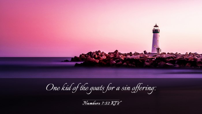 Picture 03 - Numbers 7:52 KJV Desktop Wallpaper - One kid of the goats for a sin - Desktop Bible Verse Wallpaper