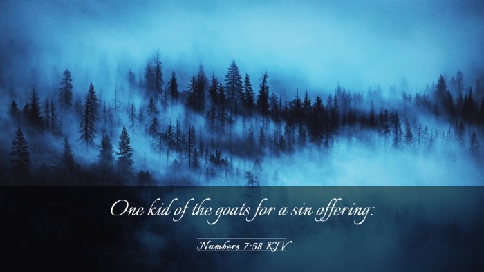 Picture 03 - Numbers 7:58 KJV Desktop Wallpaper - One kid of the goats for a sin - Desktop Bible Verse Wallpaper