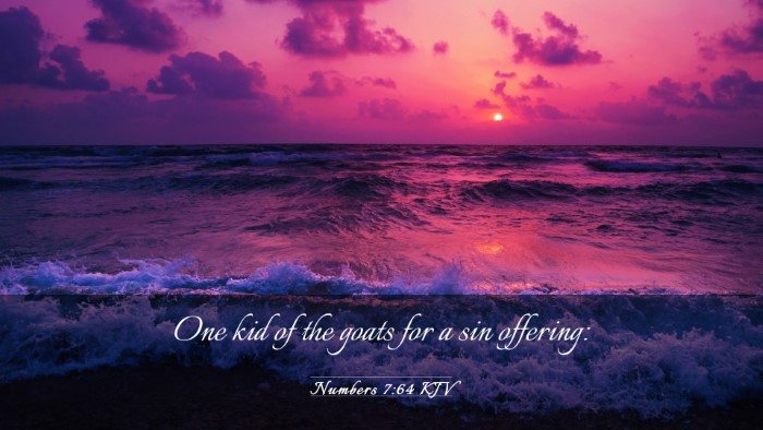 Picture 03 - Numbers 7:64 KJV Desktop Wallpaper - One kid of the goats for a sin - Desktop Bible Verse Wallpaper