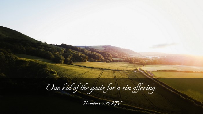 Picture 03 - Numbers 7:70 KJV Desktop Wallpaper - One kid of the goats for a sin - Desktop Bible Verse Wallpaper