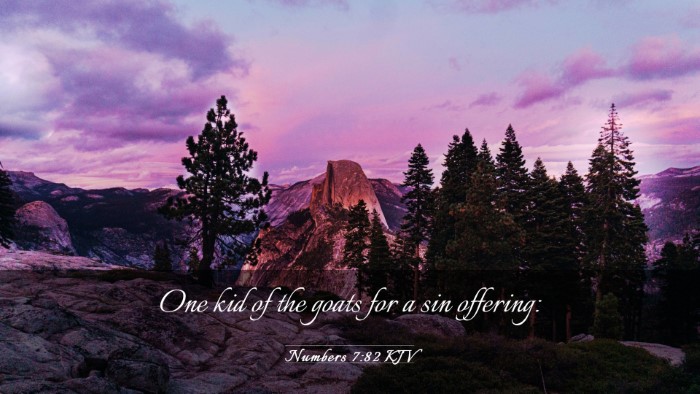 Picture 03 - Numbers 7:82 KJV Desktop Wallpaper - One kid of the goats for a sin - Desktop Bible Verse Wallpaper