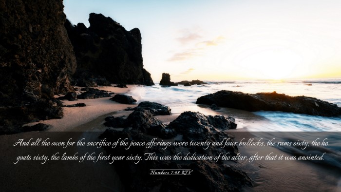 Picture 03 - Numbers 7:88 KJV Desktop Wallpaper - And all the oxen for the sacrifice of the peace - Desktop Bible Verse Wallpaper