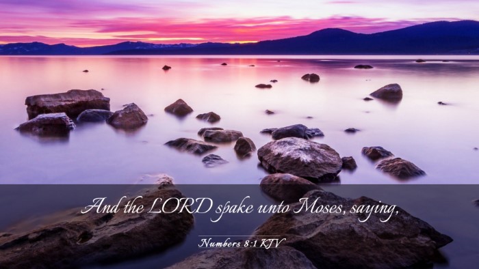 Picture 03 - Numbers 8:1 KJV Desktop Wallpaper - And the LORD spake unto Moses, - Desktop Bible Verse Wallpaper