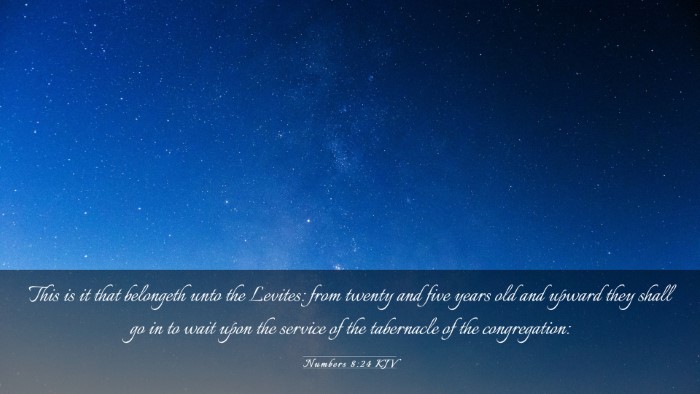 Picture 03 - Numbers 8:24 KJV Desktop Wallpaper - This is it that belongeth unto the Levites: from - Desktop Bible Verse Wallpaper
