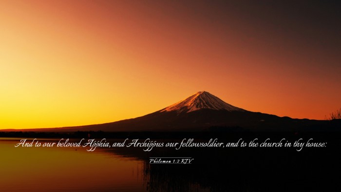 Picture 03 - Philemon 1:2 KJV Desktop Wallpaper - And to our beloved Apphia, and Archippus our - Desktop Bible Verse Wallpaper