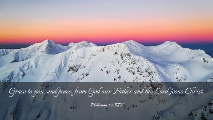 Picture 03 - Philemon 1:3 KJV Desktop Wallpaper - Grace to you, and peace, from God our Father and - Desktop Bible Verse Wallpaper