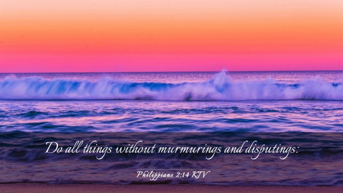 Picture 03 - Philippians 2:14 KJV Desktop Wallpaper - Do all things without murmurings and - Desktop Bible Verse Wallpaper