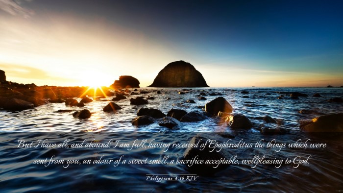 Picture 03 - Philippians 4:18 KJV Desktop Wallpaper - But I have all, and abound: I am full, having - Desktop Bible Verse Wallpaper