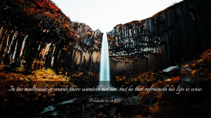 Picture 03 - Proverbs 10:19 KJV Desktop Wallpaper - In the multitude of words there wanteth not sin: - Desktop Bible Verse Wallpaper