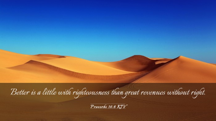 Picture 03 - Proverbs 16:8 KJV Desktop Wallpaper - Better is a little with righteousness than great - Desktop Bible Verse Wallpaper