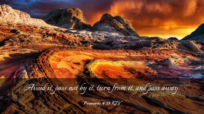 Picture 03 - Proverbs 4:15 KJV Desktop Wallpaper - Avoid it, pass not by it, turn from it, and pass - Desktop Bible Verse Wallpaper