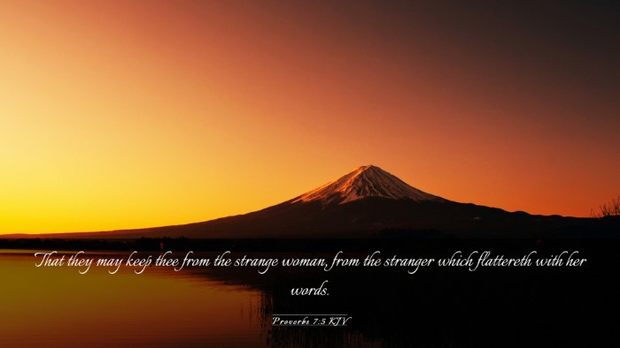 Picture 03 - Proverbs 7:5 KJV Desktop Wallpaper - That they may keep thee from the strange woman, - Desktop Bible Verse Wallpaper