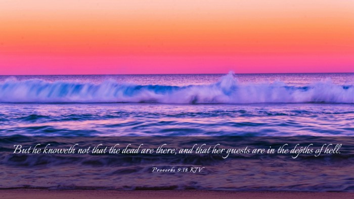 Picture 03 - Proverbs 9:18 KJV Desktop Wallpaper - But he knoweth not that the dead are there; and - Desktop Bible Verse Wallpaper