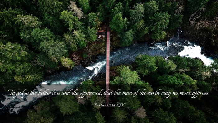 Picture 03 - Psalms 10:18 KJV Desktop Wallpaper - To judge the fatherless and the oppressed, that - Desktop Bible Verse Wallpaper