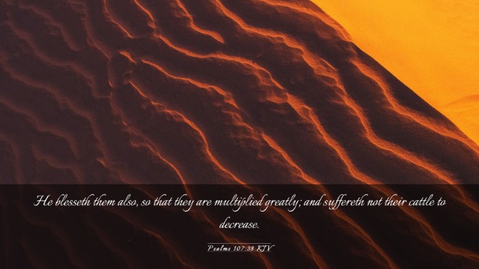 Picture 03 - Psalms 107:38 KJV Desktop Wallpaper - He blesseth them also, so that they are - Desktop Bible Verse Wallpaper