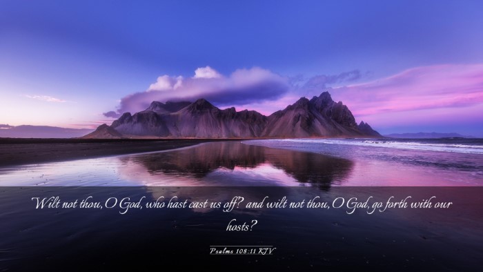Picture 03 - Psalms 108:11 KJV Desktop Wallpaper - Wilt not thou, O God, who hast cast us off? and - Desktop Bible Verse Wallpaper