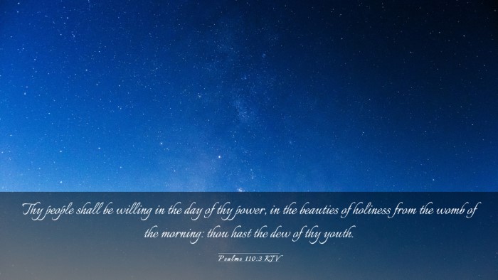 Picture 03 - Psalms 110:3 KJV Desktop Wallpaper - Thy people shall be willing in the day of thy - Desktop Bible Verse Wallpaper