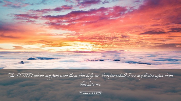 Picture 03 - Psalms 118:7 KJV Desktop Wallpaper - The LORD taketh my part with them that help me: - Desktop Bible Verse Wallpaper