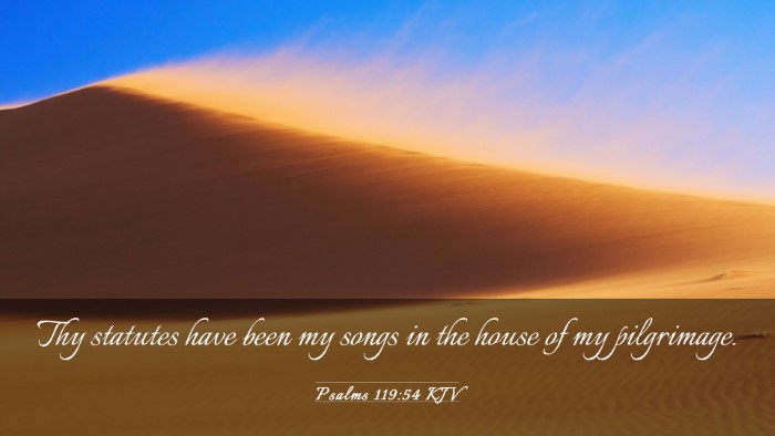 Picture 03 - Psalms 119:54 KJV Desktop Wallpaper - Thy statutes have been my songs in the house of - Desktop Bible Verse Wallpaper