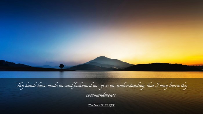 Picture 03 - Psalms 119:73 KJV Desktop Wallpaper - Thy hands have made me and fashioned me: give me - Desktop Bible Verse Wallpaper