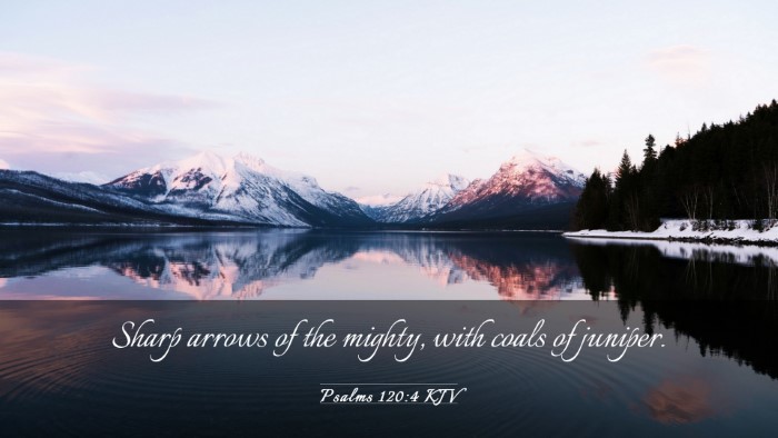 Picture 03 - Psalms 120:4 KJV Desktop Wallpaper - Sharp arrows of the mighty, with coals of - Desktop Bible Verse Wallpaper