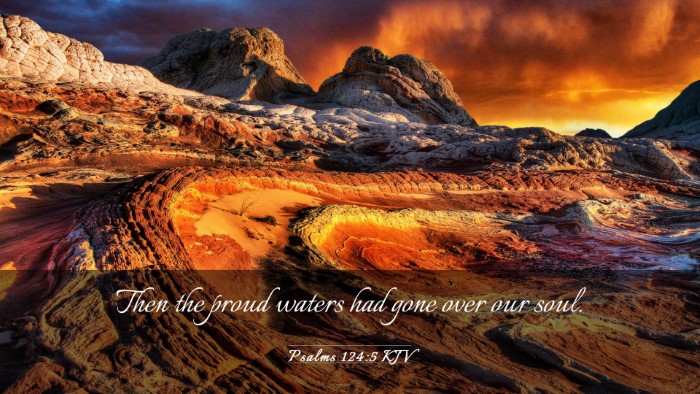 Picture 03 - Psalms 124:5 KJV Desktop Wallpaper - Then the proud waters had gone over our - Desktop Bible Verse Wallpaper