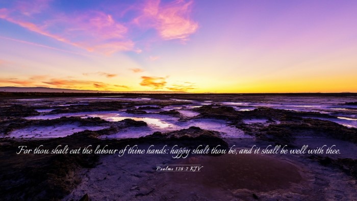 Picture 03 - Psalms 128:2 KJV Desktop Wallpaper - For thou shalt eat the labour of thine hands: - Desktop Bible Verse Wallpaper
